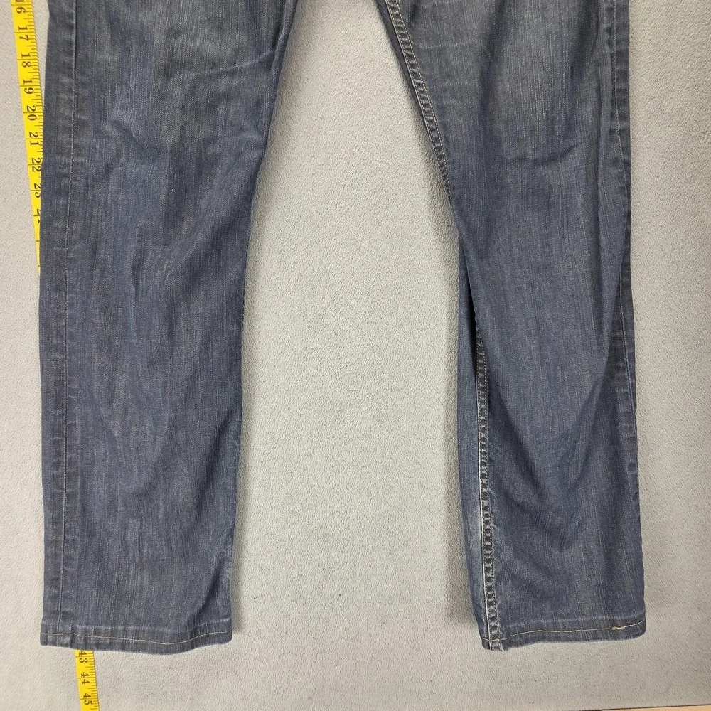 Vintage Levis 504 Jeans Mens Blue‎ Straight Engineered Altered Hem Fits 36x31